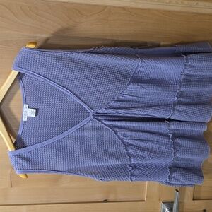 Torrid Festi  Mixed Fabric Babydoll Tank Sz 1